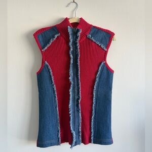 Deconstructed Denim Vest